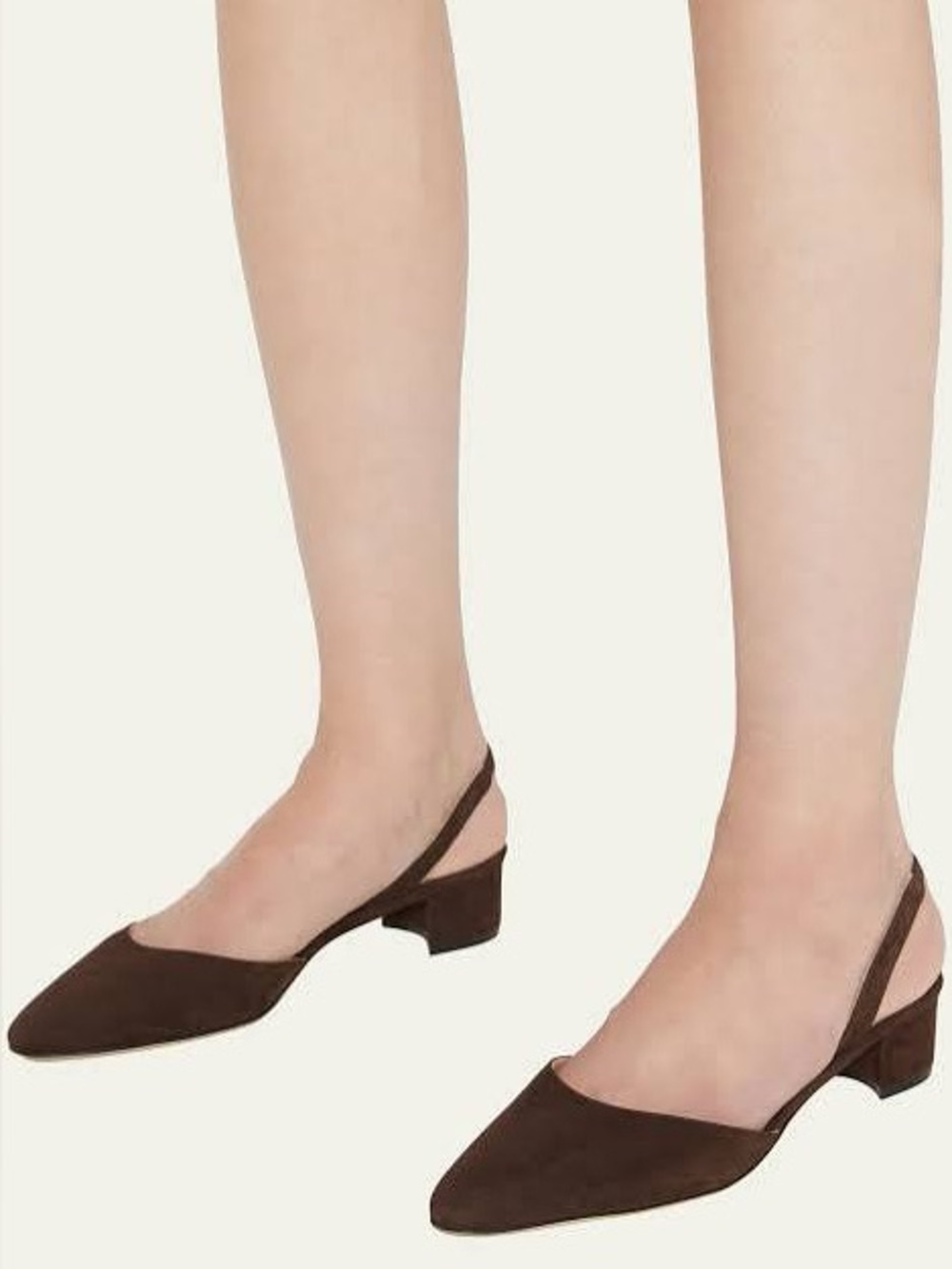Manolo blahnik aspro suede slingback sandals